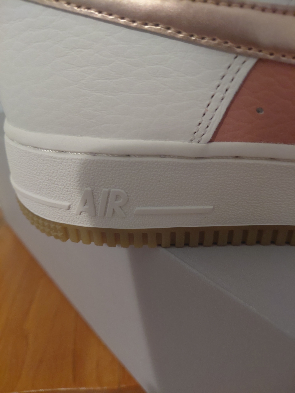 Brand New Nike Air Force 1 Low — White and Rose Gold Women’s Sneakers - Picture 5 of 6